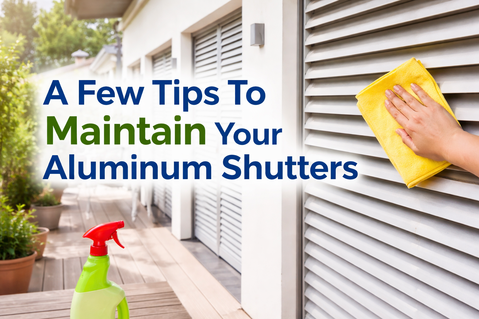 Tips To Maintain your Aluminum Shutters